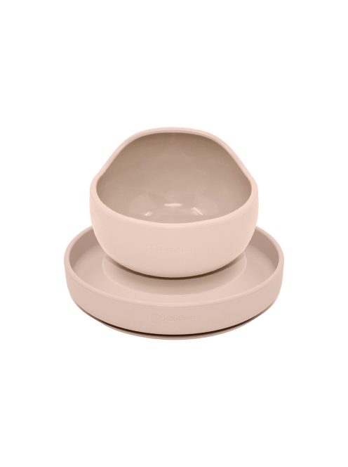 Petite&Mars Szilikon 2 részes étkészlet, tányér + tál, TAKE&MATCH, 6 hó+, Desert Sand
