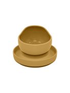 Petite&Mars Szilikon 2 részes étkészlet, tányér + tál, TAKE&MATCH, 6 hó+, Intense Ochre