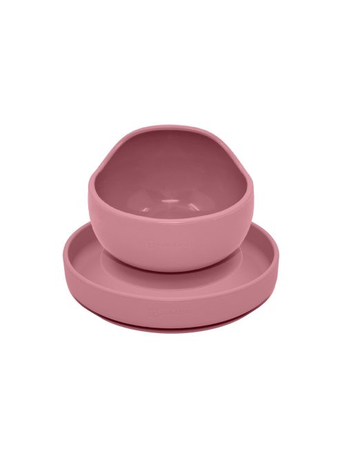 Petite&Mars Szilikon 2 részes étkészlet, tányér + tál, TAKE&MATCH, 6hó+, Dusty Pink