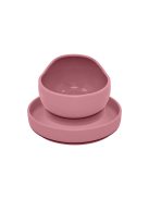 Petite&Mars Szilikon 2 részes étkészlet, tányér + tál, TAKE&MATCH, 6hó+, Dusty Pink