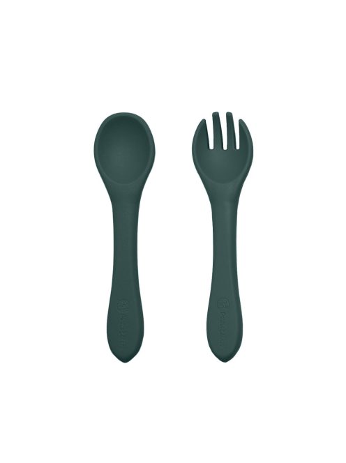 Petite&Mars Szilikon étkészlet, 4 db, Take&Match, Misty Green, 6 hó+