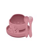 Petite&Mars Szilikon étkészlet, 4 db, Take&Match, Dusty Rose, 6 hó+