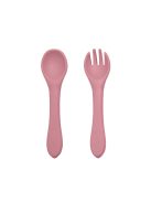 Petite&Mars Szilikon étkészlet, 4 db, Take&Match, Dusty Rose, 6 hó+