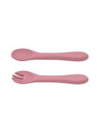 Petite&Mars Szilikon étkészlet, 4 db, Take&Match, Dusty Rose, 6 hó+