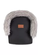 PETITE&MARS Téli szett Arctic 4in1 bundazsák + kézmelegítő kesztyű babakocsira Furry - Forever Black