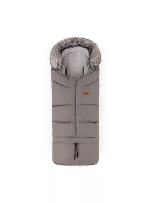 PETITE&MARS Téli szett Arctic 4in1 bundazsák + kézmelegítő kesztyű babakocsira Furry - Mocha Mousse