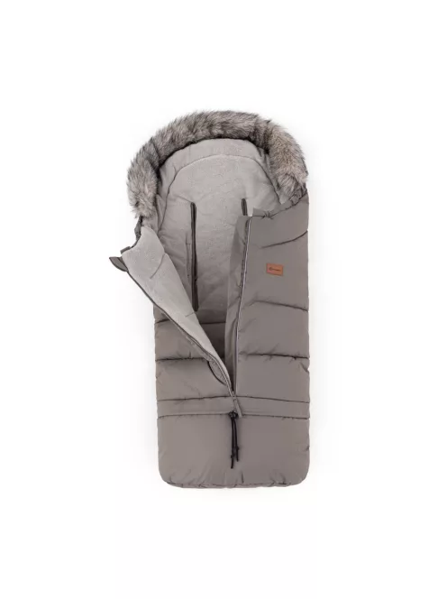PETITE&MARS Téli szett Arctic 4in1 bundazsák + kézmelegítő kesztyű babakocsira Furry - Mocha Mousse