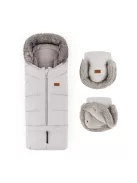 PETITE&MARS Téli szett Arctic 4in1 bundazsák + kézmelegítő kesztyű babakocsira Furry - Champagne Shower