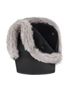 PETITE&MARS Téli szett Comfy 4in1 bundazsák + kézmelegítő kesztyű babakocsira Furry - Forever Black