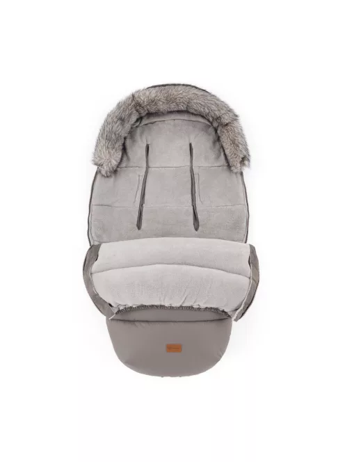 PETITE&MARS Téli szett Comfy 4in1 bundazsák + kézmelegítő kesztyű babakocsira Furry - Mocha Mousse