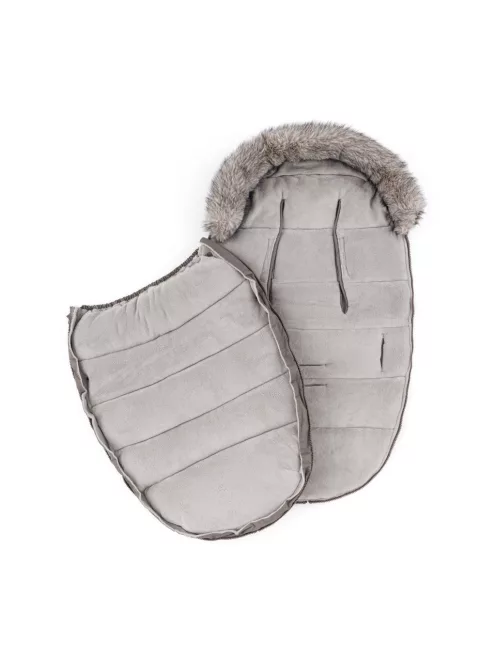 PETITE&MARS Téli szett Comfy 4in1 bundazsák + kézmelegítő kesztyű babakocsira Furry - Mocha Mousse