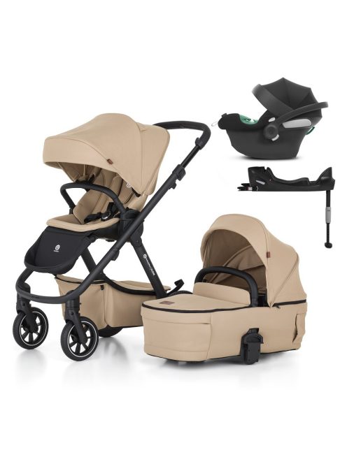 PETITE&MARS KÉSZLET Babakocsi 4v1 ICON Mocha Beige LITE RWS + CYBEX Aton B2 i-Size