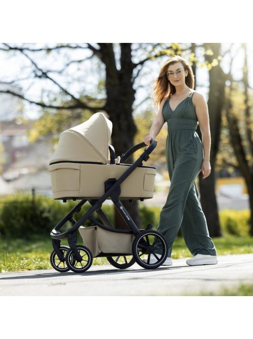 PETITE&MARS KÉSZLET Babakocsi 4v1 ICON Mocha Beige LITE RWS + CYBEX Aton B2 i-Size