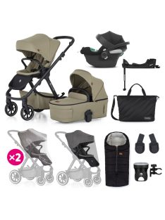   Petite&Mars Babakocsi szett 4v1 ICON XXL RWS + CYBEX Aton B2 i-Size - Mossy Green
