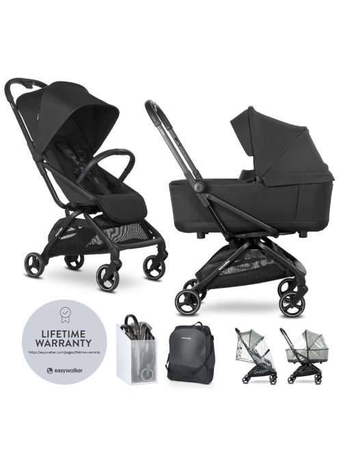 EASYWALKER Kombinált babakocsi Rockey S Pure Black
