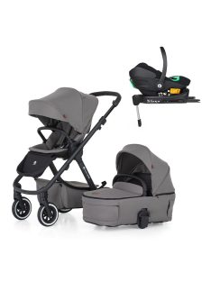   Petite&Mars Kombinált babakocsi ICON 2in1 Dove Grey LITE AIR + Core Pro i-Size Black Grey + Bázis