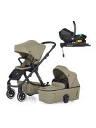 Petite&Mars Kombinált babakocsi ICON 2in1 Mossy Green LITE AIR + Core Pro i-Size Black Grey + Bázis