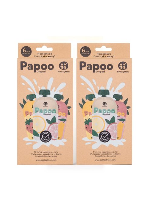 PETITE&MARS Papoo Original tasak bébiételekhez, 1+1