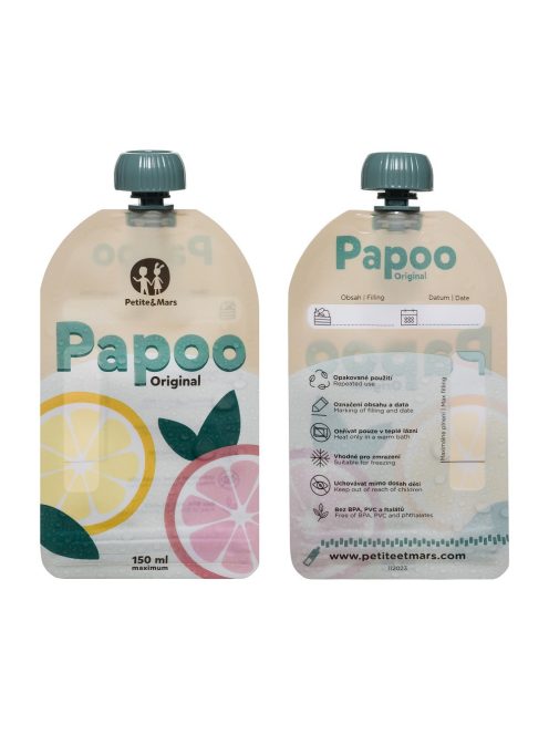 PETITE&MARS Papoo Original tasak bébiételekhez, 1+1