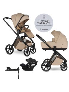   EASYWALKER Kombinált babakocsi Zoey Almond Taupe + CYBEX Aton B2 i-Size + bázis