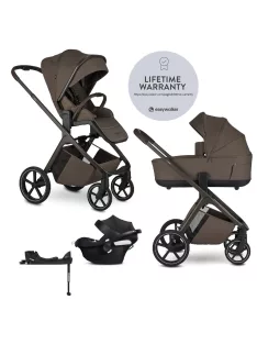   EASYWALKER Kombinált babakocsi Zoey Chestnut Brown + CYBEX Aton B2 i-Size + bázis