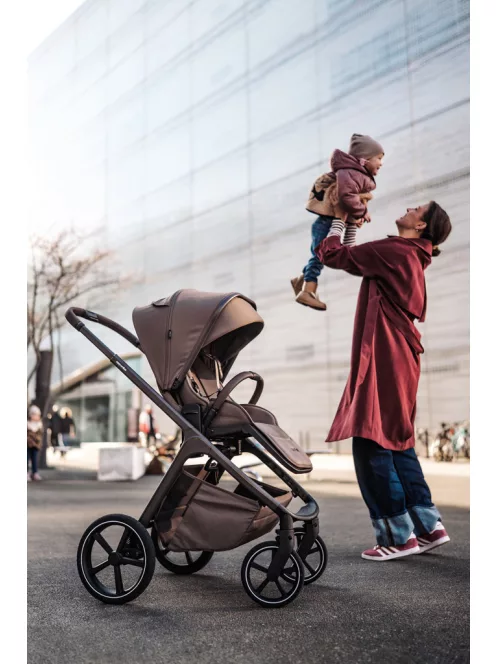 EASYWALKER Kombinált babakocsi Zoey Chestnut Brown + CYBEX Aton B2 i-Size + bázis