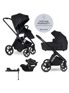   EASYWALKER Kombinált babakocsi Zoey Pure Black + CYBEX Aton B2 i-Size + bázis