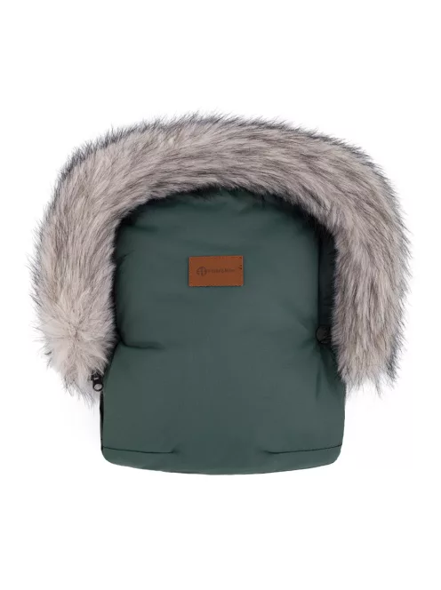 PETITE&MARS Téli szett Comfy 4in1 bundazsák + kézmelegítő kesztyű babakocsira Furry - Veritable Khaki