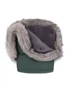PETITE&MARS Téli szett Comfy 4in1 bundazsák + kézmelegítő kesztyű babakocsira Furry - Veritable Khaki