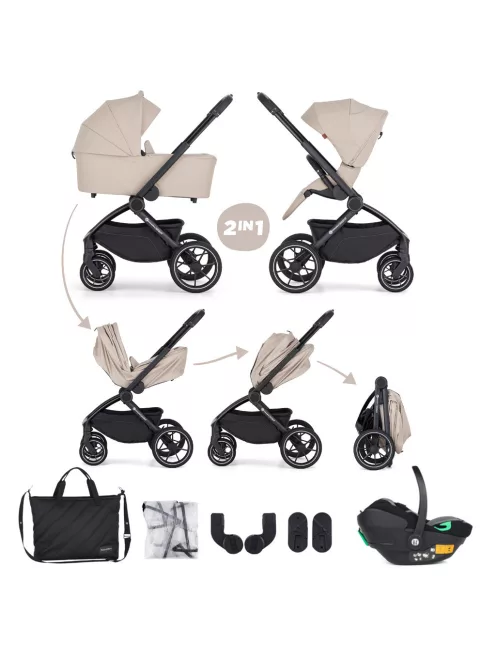 PETITE&MARS Kombinált babakocsi SCOUT 3 az 1-ben + Core Pro i-Size - Soft Mousse 