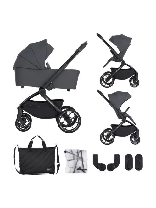 PETITE&MARS Kombinált babakocsi SCOUT 3 az 1-ben Core Pro i-Size - Anthracite Moon