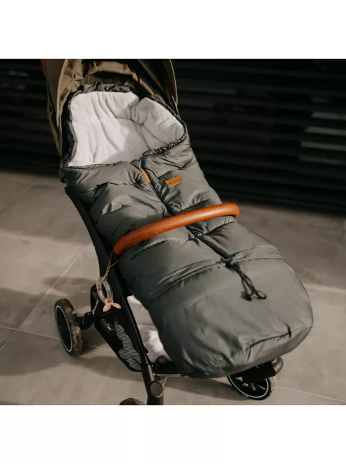 PETITE&MARS Téli szett Jibot 3in1 bundazsák + kézmelegítő kesztyű babakocsira Jasie - Dark Walnut