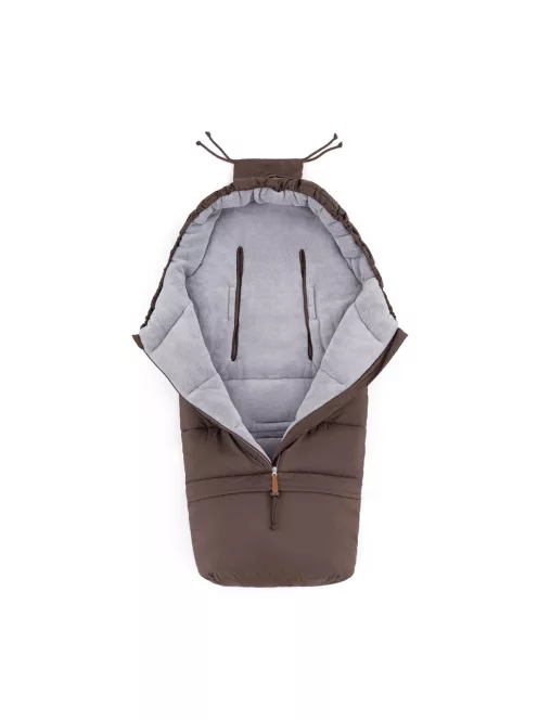 PETITE&MARS Téli szett Jibot 3in1 bundazsák + kézmelegítő kesztyű babakocsira Jasie - Dark Walnut