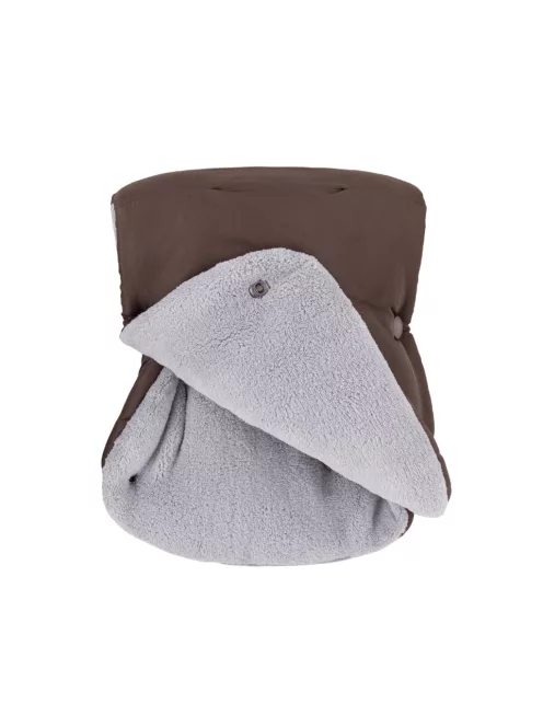 PETITE&MARS Téli szett Jibot 3in1 bundazsák + kézmelegítő kesztyű babakocsira Jasie - Dark Walnut
