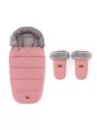 PETITE&MARS Comfy 4v1 téli bundazsák szett + babakocsi kézmelegítő Fjora - Old Rose