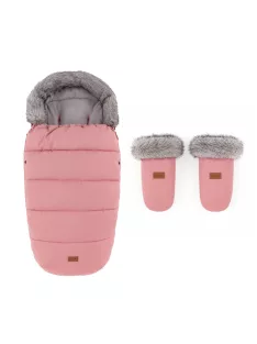  PETITE&MARS Comfy 4v1 téli bundazsák szett + babakocsi kézmelegítő Fjora - Old Rose