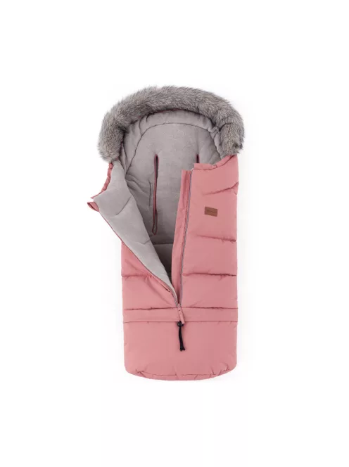 PETITE&MARS Arctic 4v1 téli bundazsák szett + babakocsi kézmelegítő Furry - Old Rose