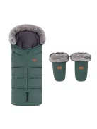 PETITE&MARS Arctic 4v1 téli bundazsák szett + babakocsi kézmelegítő Fjora - Khaki
