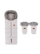 PETITE&MARS Arctic 4v1 téli bundazsák szett + babakocsi kézmelegítő Fjora - Champagne Shower