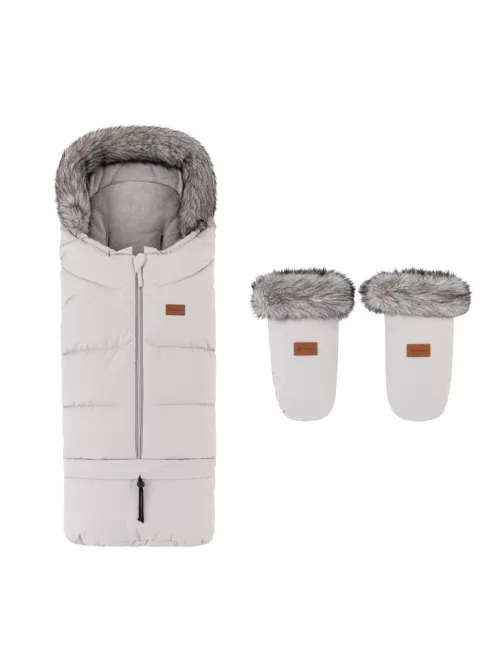 PETITE&MARS Arctic 4v1 téli bundazsák szett + babakocsi kézmelegítő Fjora - Champagne Shower
