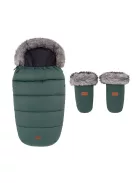 PETITE&MARS Comfy 4v1 téli bundazsák szett + babakocsi kézmelegítő Fjora - Veritable Khaki