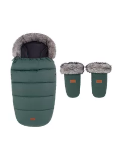   PETITE&MARS Comfy 4v1 téli bundazsák szett + babakocsi kézmelegítő Fjora - Veritable Khaki