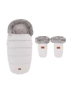PETITE&MARS Comfy 4v1 téli bundazsák szett + babakocsi kézmelegítő Fjora - Champagne Shower
