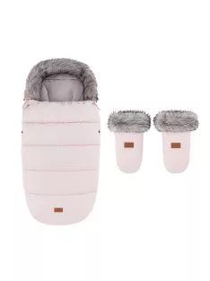  PETITE&MARS Comfy 4v1 téli bundazsák szett + babakocsi kézmelegítő Fjora - Rose Petal