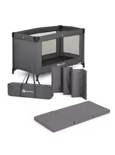 PETITE&MARS Utazóágy Koot Lite matraccal Foldie, Dark Grey