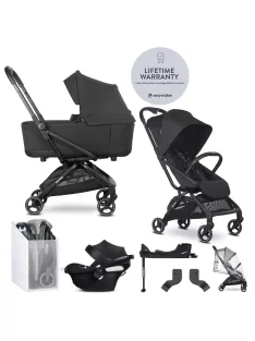   EASYWALKER Babakocsi szett 4 az 1-ben Rockey S + CYBEX Aton B2 i-Size + bázis - Pure Black