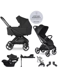   EASYWALKER Babakocsi szett 4 az 1-ben Rockey L + CYBEX Aton B2 i-Size + bázis - Pure Black