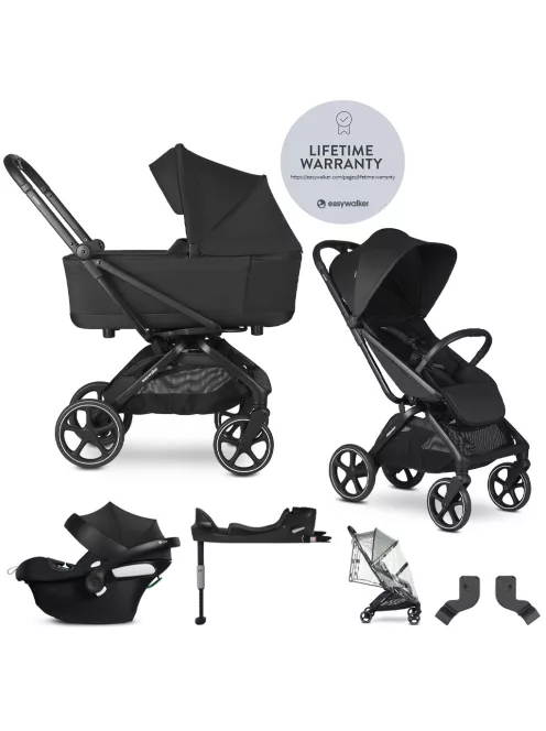 EASYWALKER Babakocsi szett 4 az 1-ben Rockey L + CYBEX Aton B2 i-Size + bázis - Pure Black