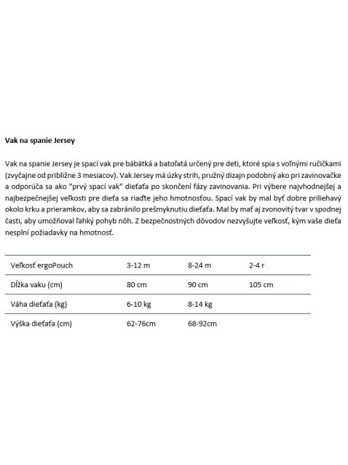 ERGOPOUCH Organikus pamut hálózsák 3-12 hó 6-10 kg 2,5 tog - Jersey gyümölcssaláta