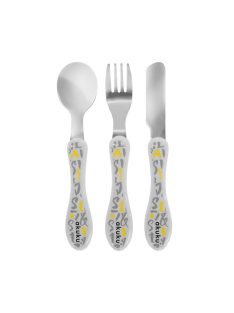 Akuku Rozsdamentes evőeszköz készlet: villa, kanál, kés